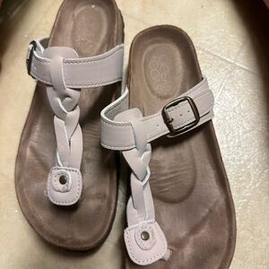 Ocean and Coast sandals cream braided strap. Size 9. Almost new